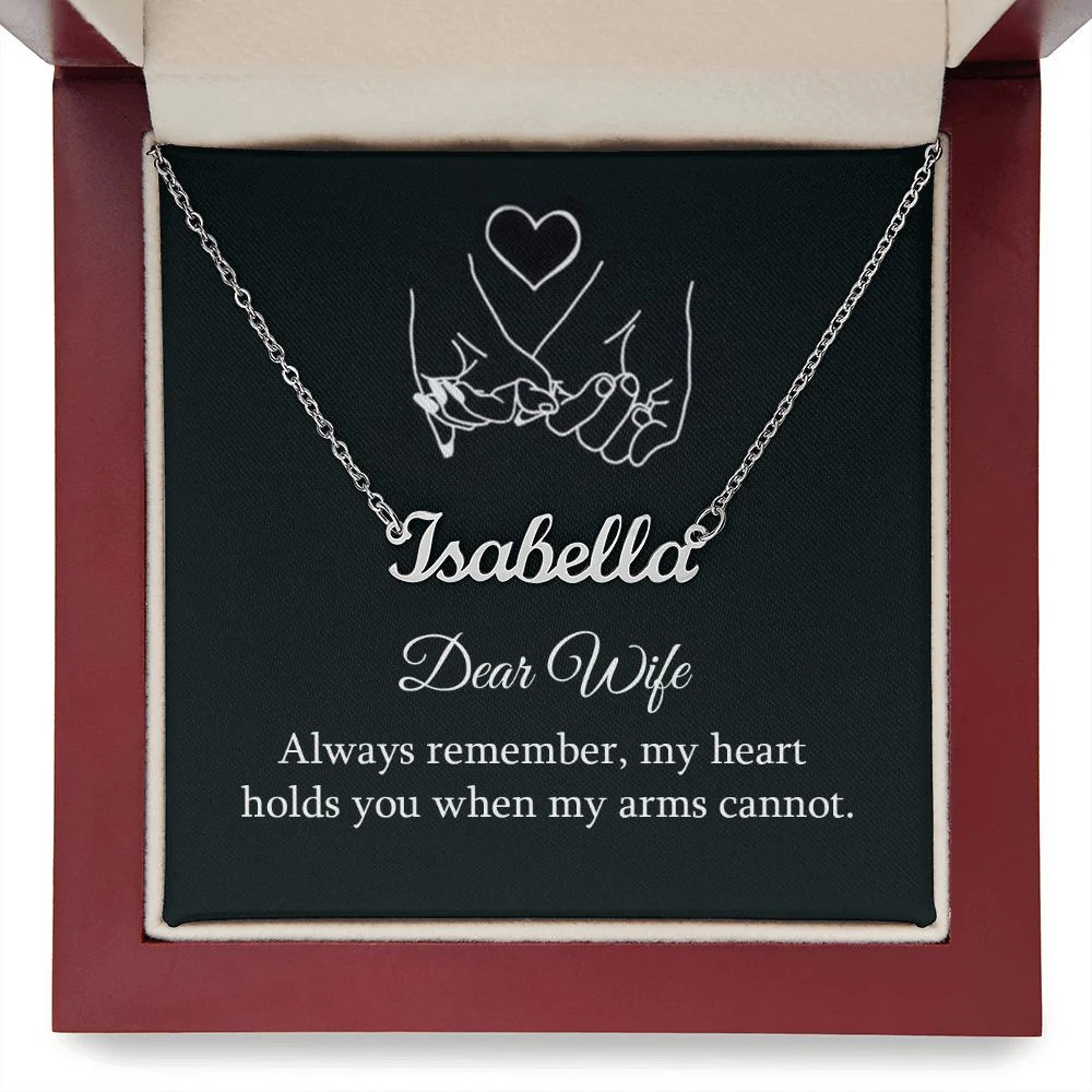 To My Wife Always Remember Personalized Name Necklace Stainless Steel Custom Na
